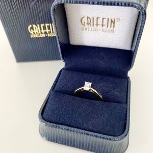 14k Emerald Cut Canadian Diamond ring